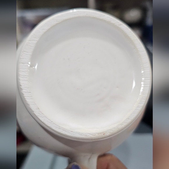 McCoy Happy Face Mug White Ceramic Pottery Smiley Face Red Eyes - Picture 5 of 10